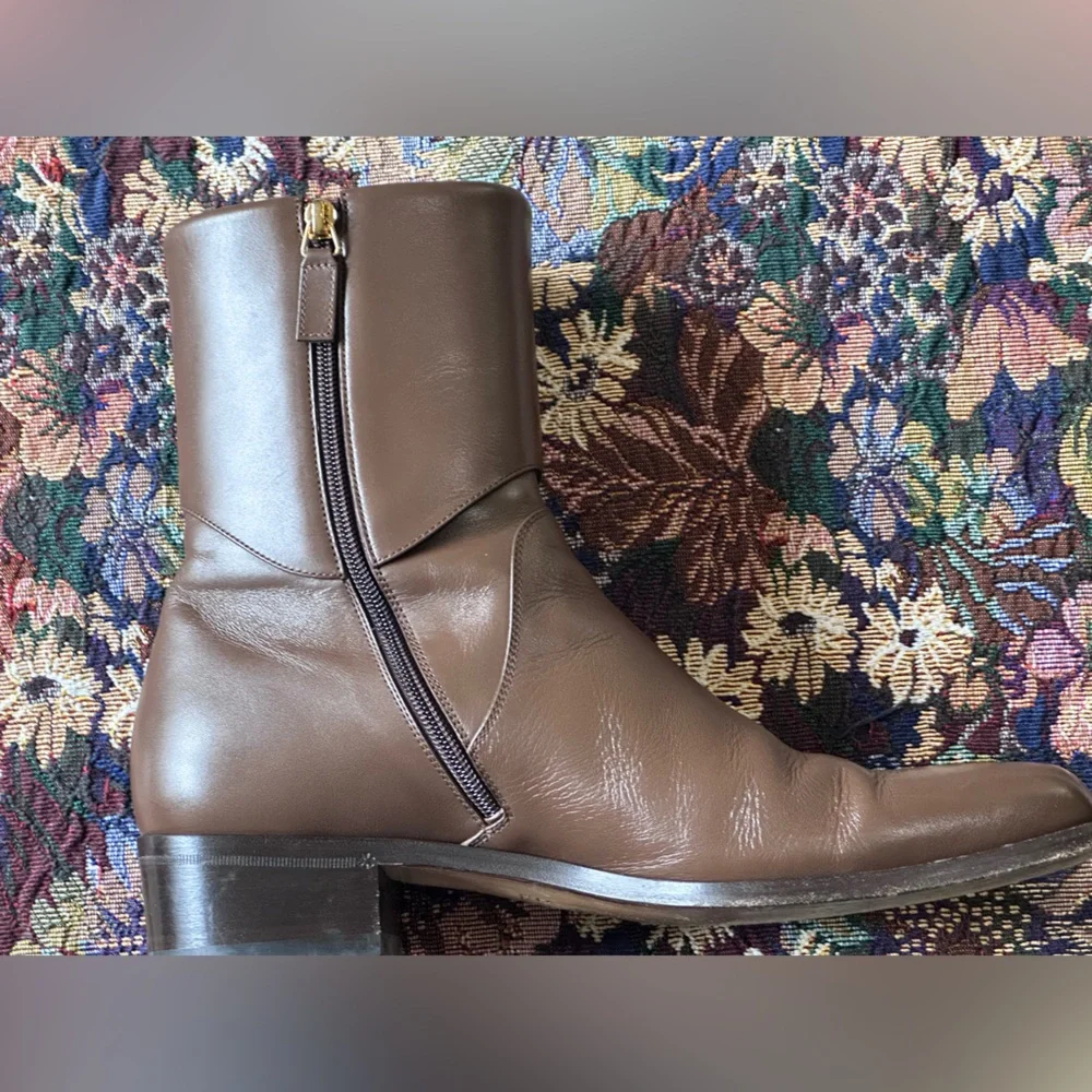 Gucci Horsebit Brown Leather Men’s Ankle Boots Size 11T 12 US - Picture 8 of 12